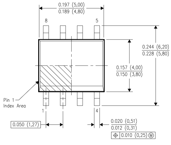 NE5532 SMD package dimensions